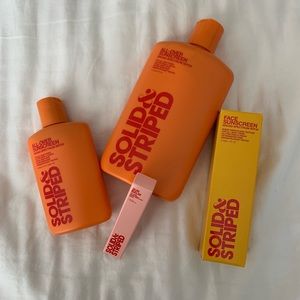 Solid and striped sunscreen